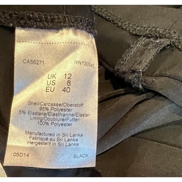 Long Tall Sally Black Shutter Dress Square Neck Pencil Stretchy Size 8 Sexy - Picture 11 of 16